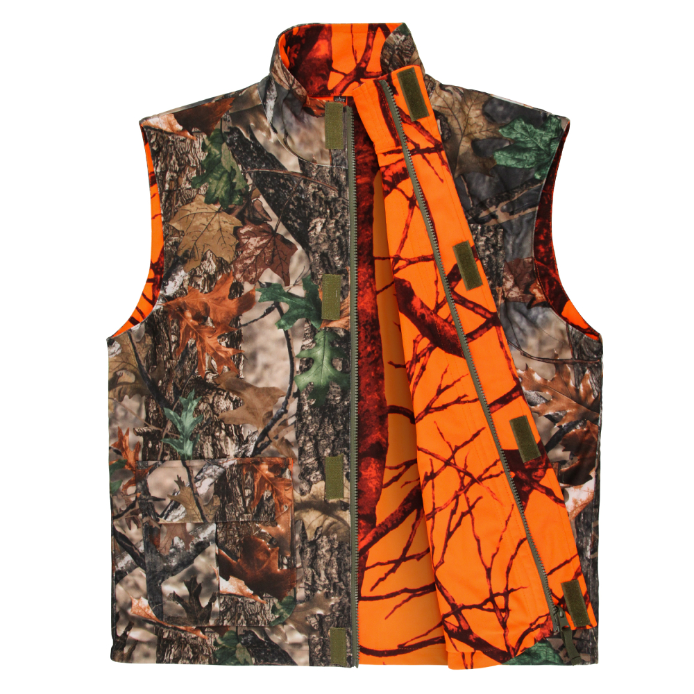 Outdoor Hunting Fleece - Orange Hunting Vest Men's Sleeveless Jacket