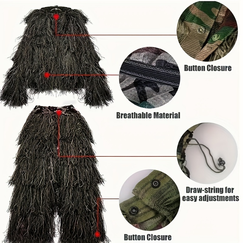 5-in-1 Camouflage Ghillie Suit - Hunting Outdoor Watch のレビューと価格