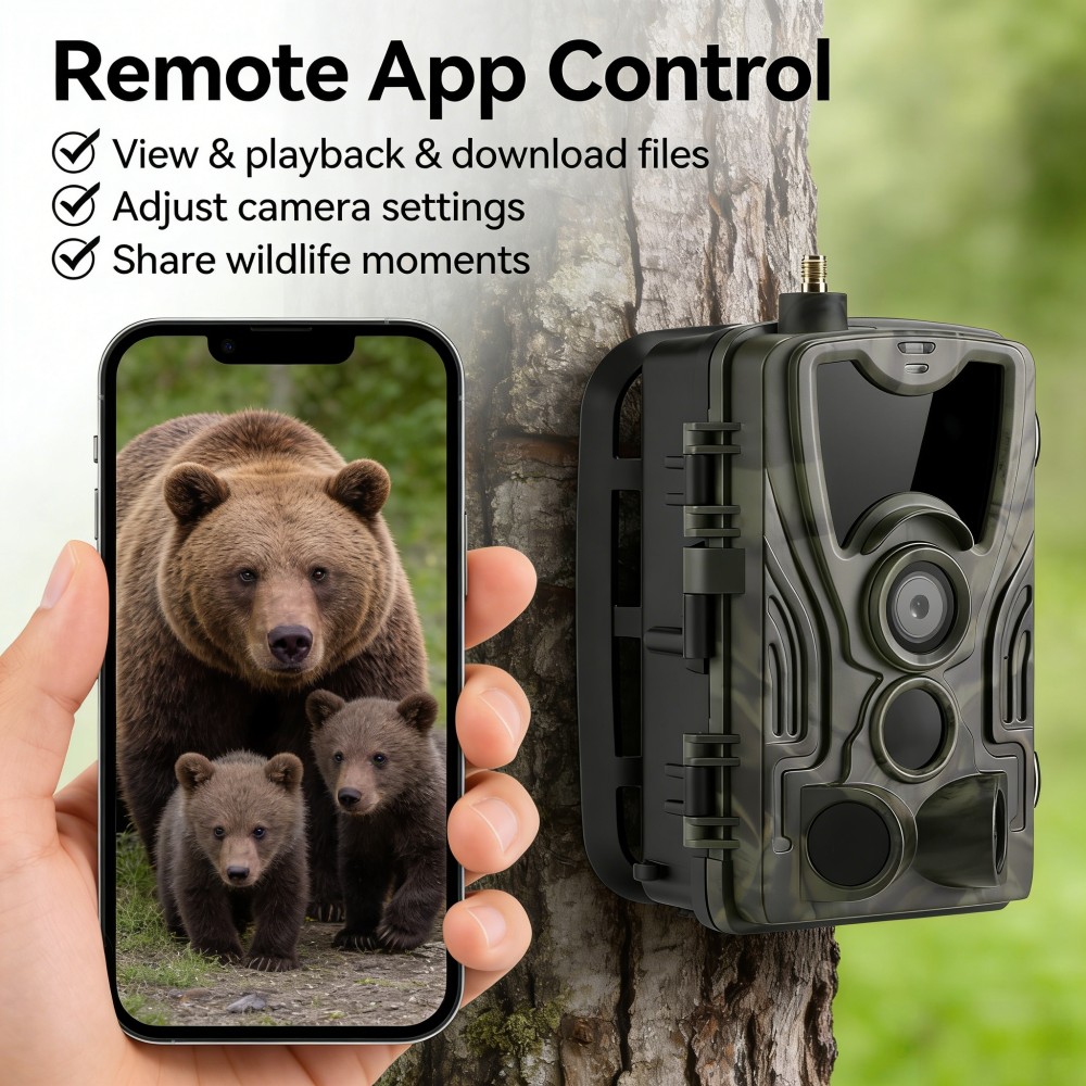 4G 4K 120MP Live Video 5000mAh - Outdoor Hunting Video Camera のレビューと価格