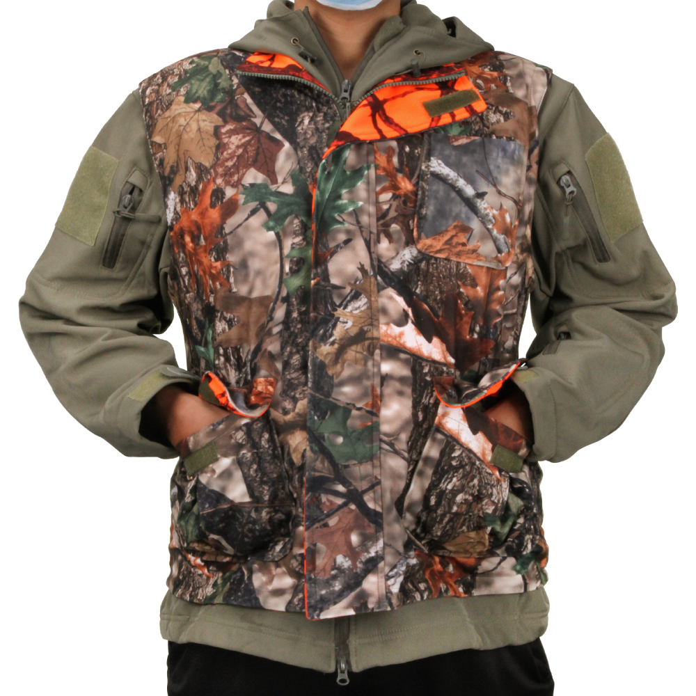 Orange Hunting Vest Men's Slee - Outdoor Hunting Fleece のレビューと価格