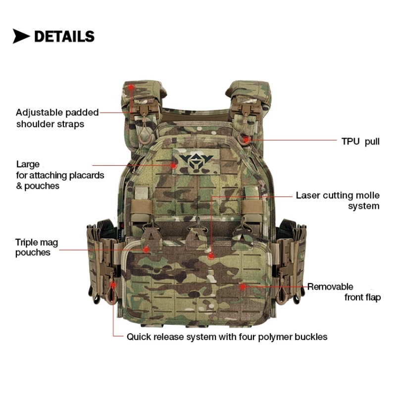 YAKEDA Tactical Vest 6094 Fast - Outdoor Hunting Fleece のレビューと価格