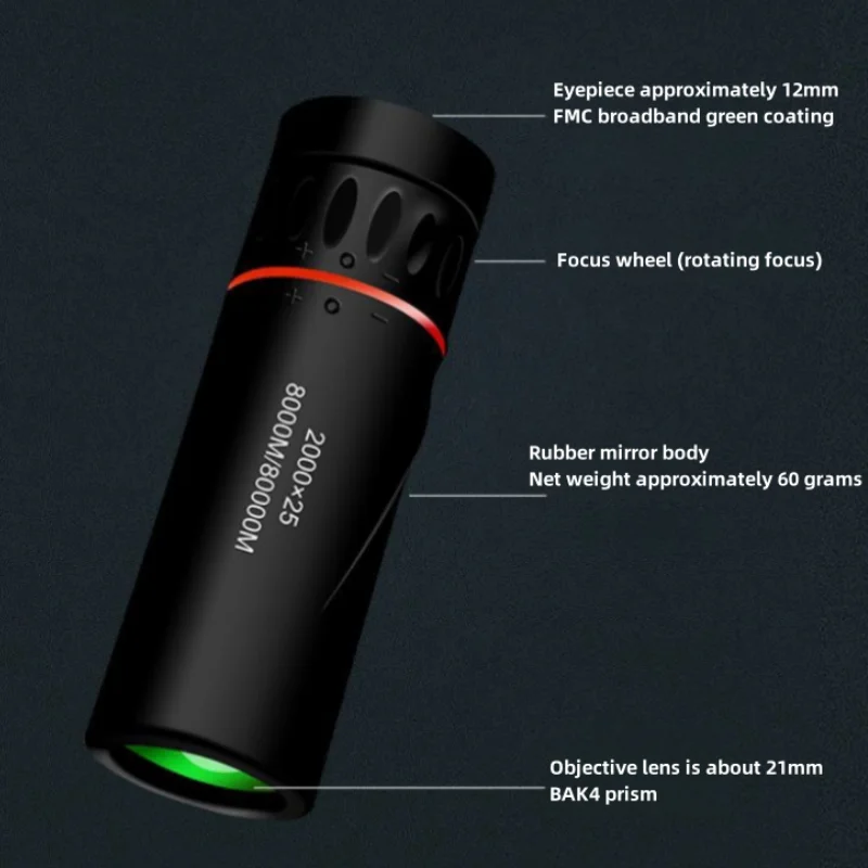 HD 2000x25 Monocular Telescope - Hunting Outdoor Watch のレビューと価格