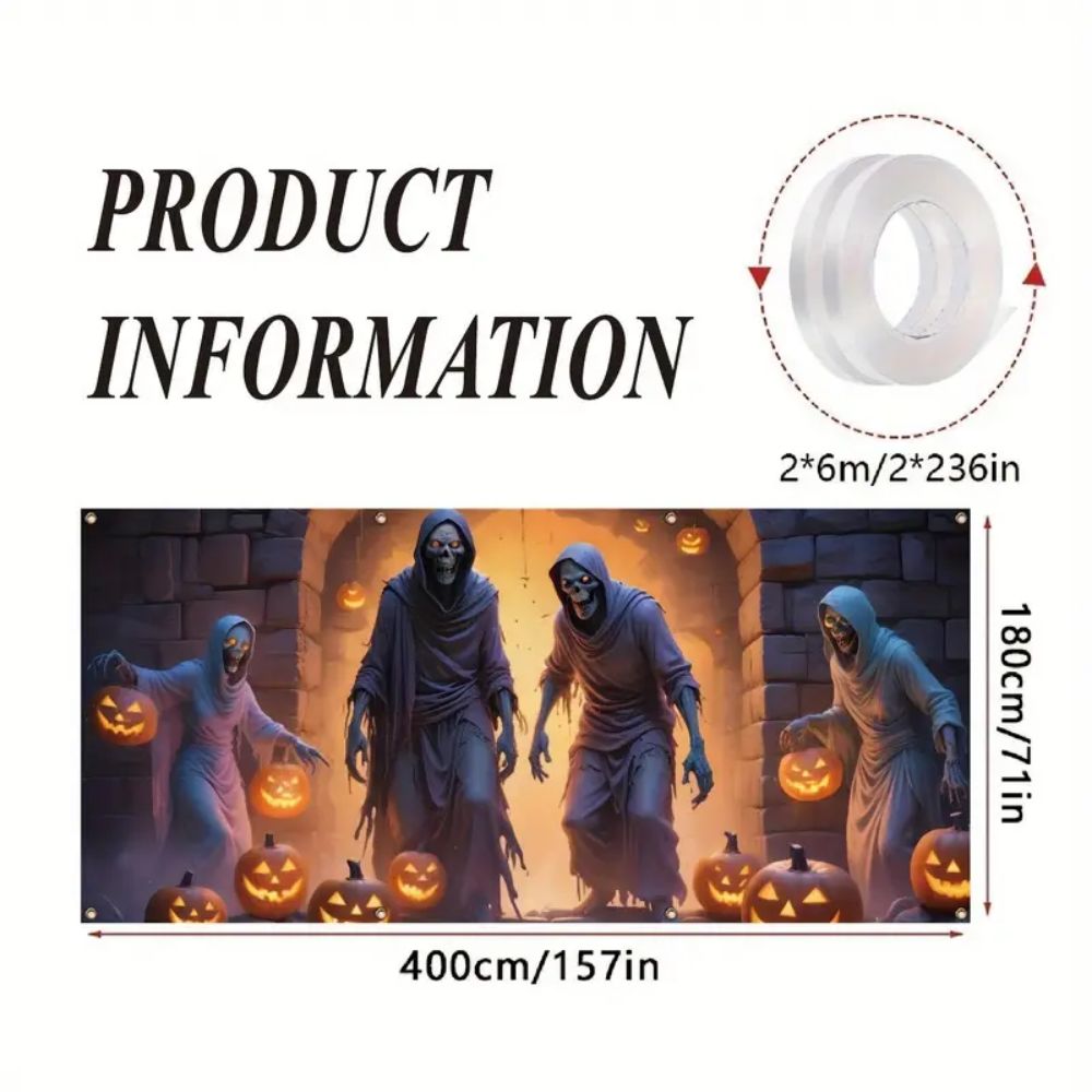 VIKAMA Halloween Garage Banner - Hunting Outdoor Background のレビューと価格