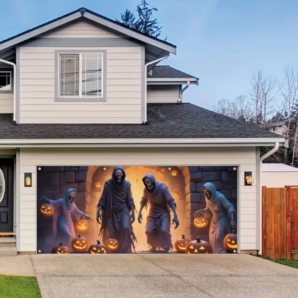 VIKAMA Halloween Garage Banner - Hunting Outdoor Background のレビューと価格